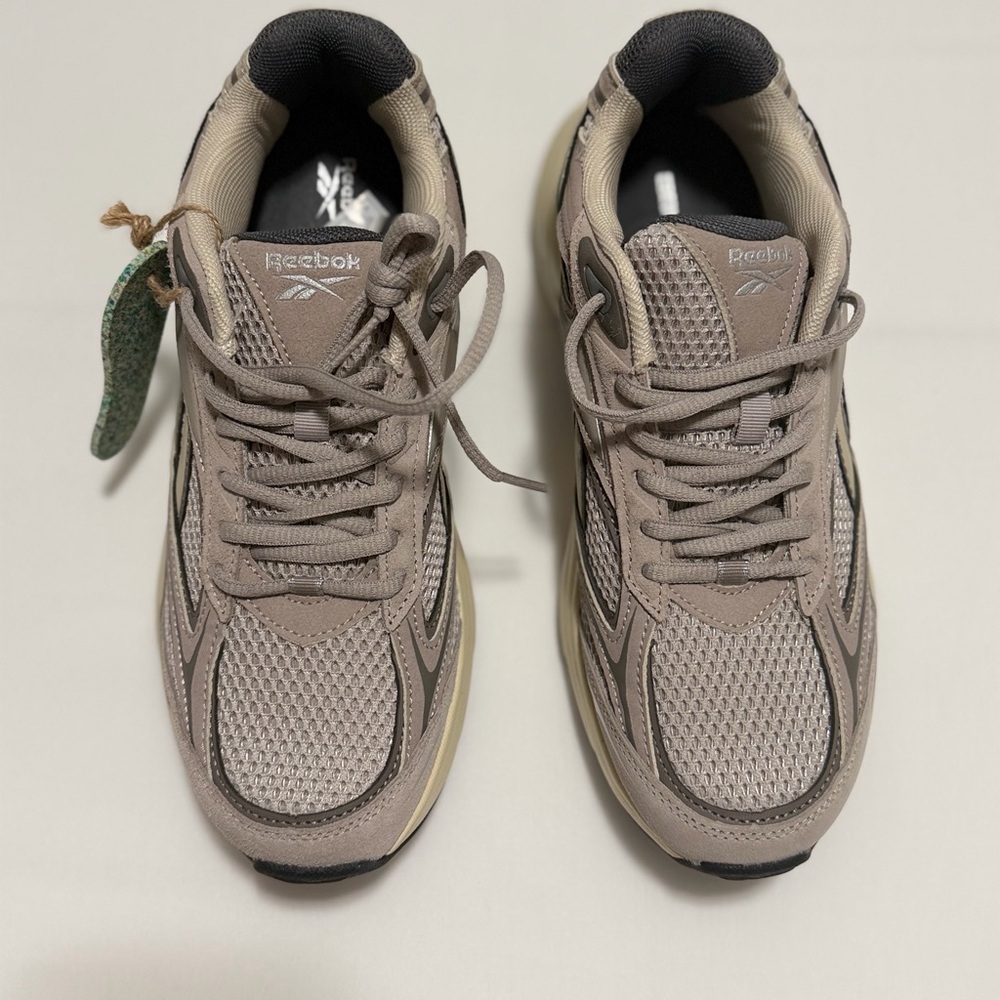 Reebok Men’s Taupe Mesh & Suede Sneakers